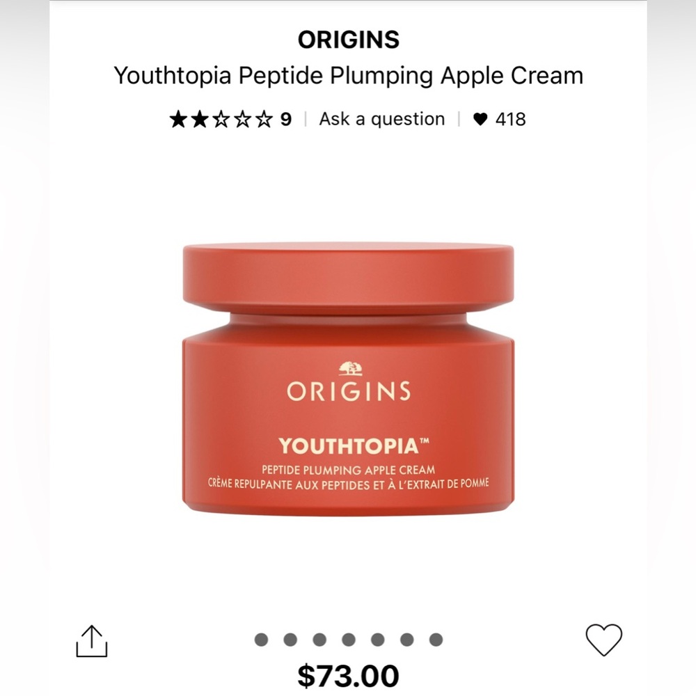 Origins YOUTHTOPIA™
Plumping Apple Face Moisturizer With Peptides